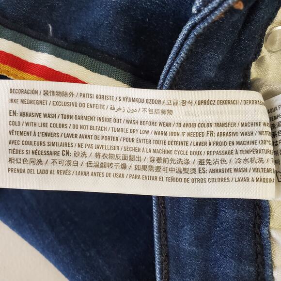 Abercrombie & Fitch Women's Simone High Rise Ankle Jeans Size 26 2 Tuxedo Stripe - Picture 8 of 9